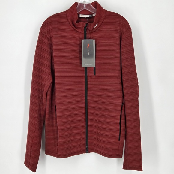 KJUS NEW Men's Medium 50 Colton Midlayer Jacket Full Zip‎ Cedar Red Heathered - Picture 1 of 5